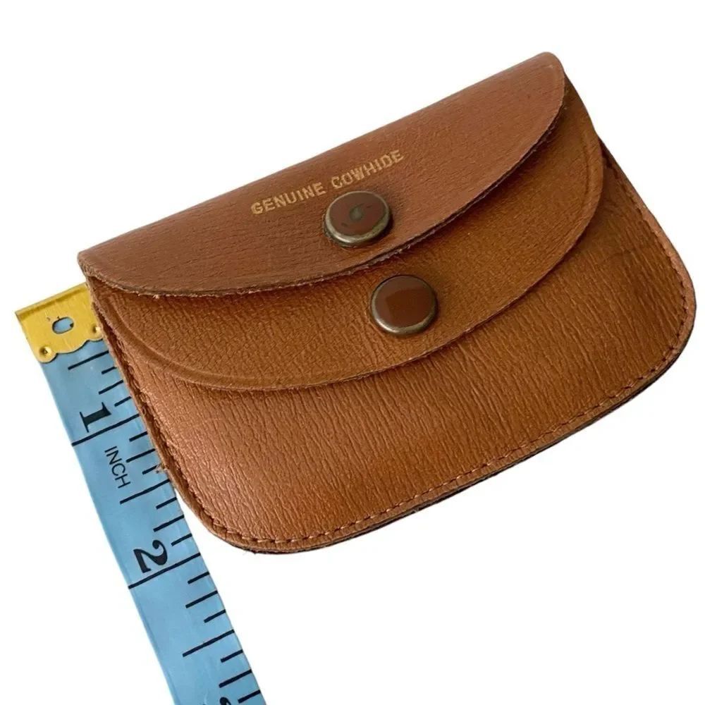 Genuine Cowhide Double Coin Pockets - Picture 6 of 8